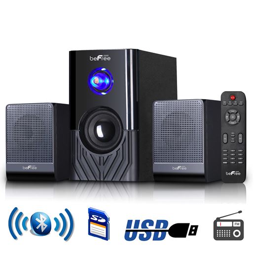 Picture of beFree Sound 2.1 Channel Surround Sound Bluetooth Speaker System -Black