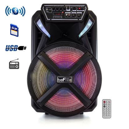 Picture of beFree Sound 15 Inch Bluetooth Portable Rechargeable Party Speaker