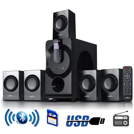 Picture of beFree Sound 5.1 Channel Surround Sound Bluetooth Speaker System in Black