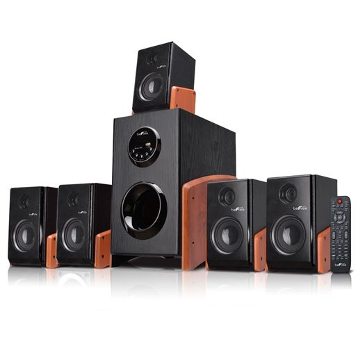 Picture of beFree Sound 5.1 Channel Bluetooth Surround Sound Speaker System in Wood