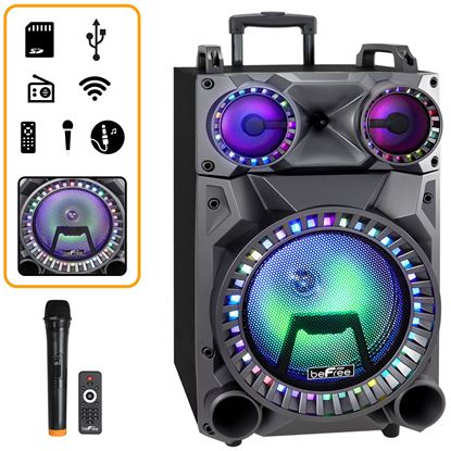 Picture of beFree Sound Rechargeable 12 Inch Bluetooth Portable Party Speaker with Party Lights, FM Radio and USB/TF Inputs