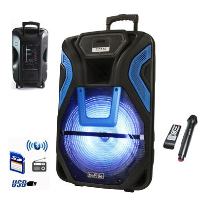 Picture of beFree Sound 15 Inch Rechargeable Bluetooth Portable Party PA Speaker System With SD/FM/USB Inputs