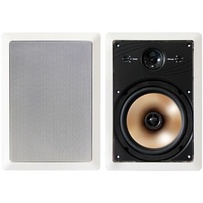 Picture of BIC America HT8W 175-Watt Acoustech 8" 3-Way In-Wall Speakers with Adjustable Tweeters & Pivoting Midranges