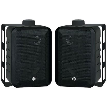 Picture of BIC America RTRV44-2 100-Watt 3-Way 4-Inch RtR Series Indoor/Outdoor Speakers (Black)