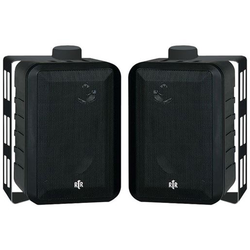 Picture of BIC America RTRV44-2 100-Watt 3-Way 4-Inch RtR Series Indoor/Outdoor Speakers (Black)