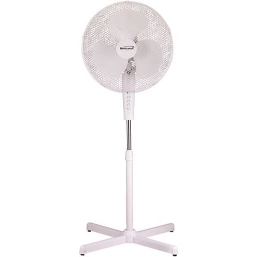 Picture of Brentwood Kool Zone F-16SMW 16" Oscillating Stand Fan (White)