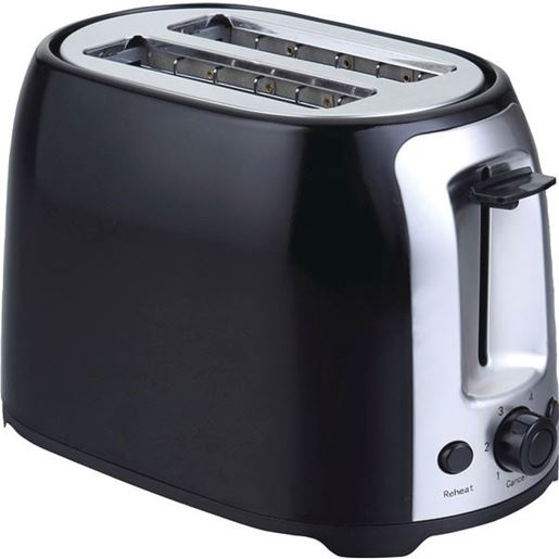 Picture of Brentwood Appliances TS-292B 2-Slice Cool-Touch Toaster with Extra-Wide Slots (Black and Stainless Steel)