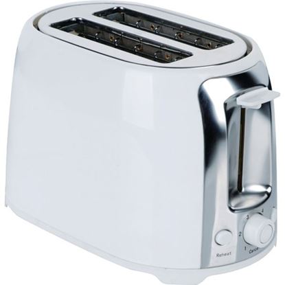 Picture of Brentwood Appliances TS-292W 2-Slice Cool-Touch Toaster with Extra-Wide Slots (White and Stainless Steel)