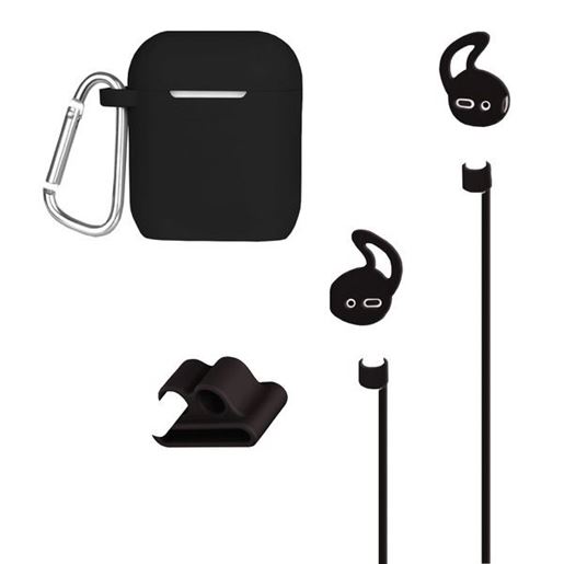 Picture of AT&T APCKIT-BLK AirPods Case and Accessories Kit (Black)