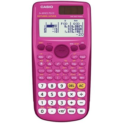 Picture of CASIO FX-300ESPLUS-PK Fraction & Scientific Calculator (Pink)