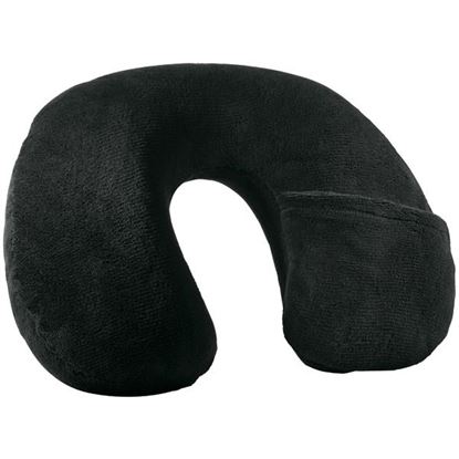 Picture of Travel Smart TS22X Inflatable Fleece Neck Rest (Black)