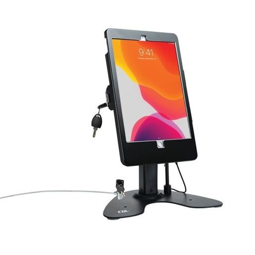 Picture of CTA Digital PAD-ASKB10 Dual Security Kiosk Stand with Locking Case and Cable for 10.2-Inch iPad (Black)