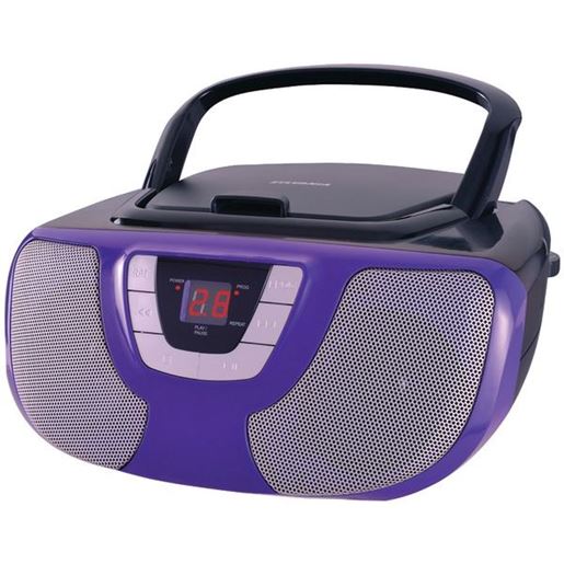 Picture of SYLVANIA SRCD1025-PURPLE Portable CD Radio Boom Box (Purple)