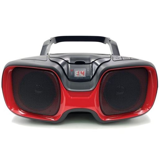 Picture of SYLVANIA SRCD1037BT-BLACK/RED Bluetooth Portable CD AM/FM Radio Boombox (Red)