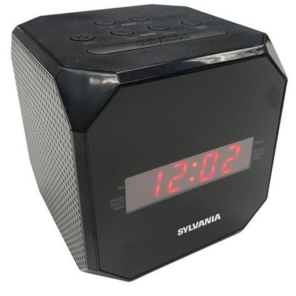 Picture of SYLVANIA SCR1420-BLACK Cube Clock Radio