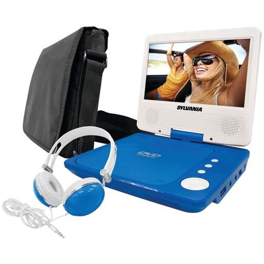 Picture of SYLVANIA SDVD7060-A-COMBO-BLUE 7" Swivel-Screen Portable DVD Player Bundle (Blue)