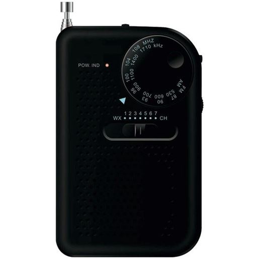 Picture of SYLVANIA SRC100-BLACK Portable AM/FM Radio (Black)