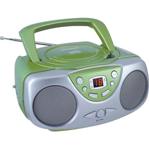 Picture of SYLVANIA SRCD243M GREEN Portable CD Boom Box with AM/FM Radio (Green)