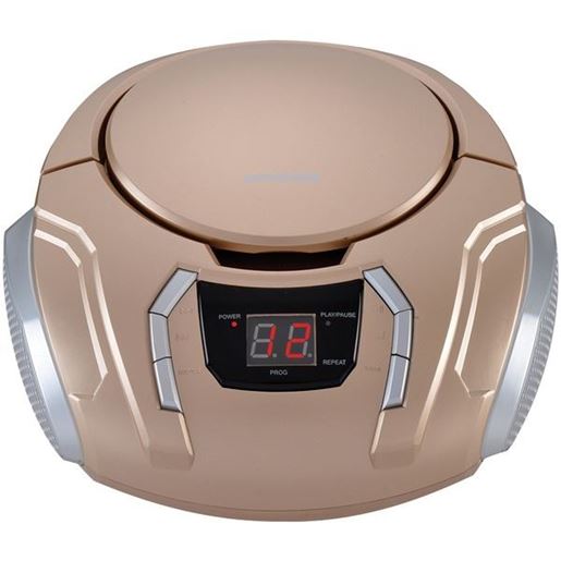 Picture of SYLVANIA SRCD261-B-CHAMPAGNE Portable CD Player with AM/FM Radio (Champagne)