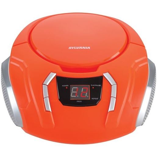 Picture of SYLVANIA SRCD261-B-ORANGE Portable CD Player with AM/FM Radio (Orange)