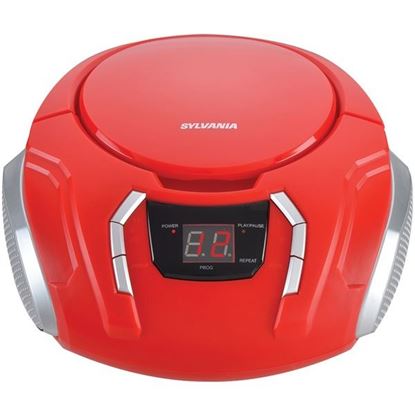 Picture of SYLVANIA SRCD261-B-RED Portable CD Player with AM/FM Radio (Red)