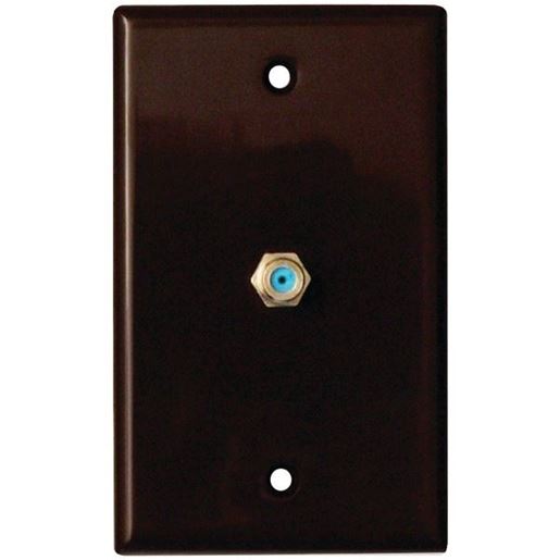 Picture of DataComm Electronics 32-2024-BR 2.4GHz Coaxial Wall Plate (Brown)