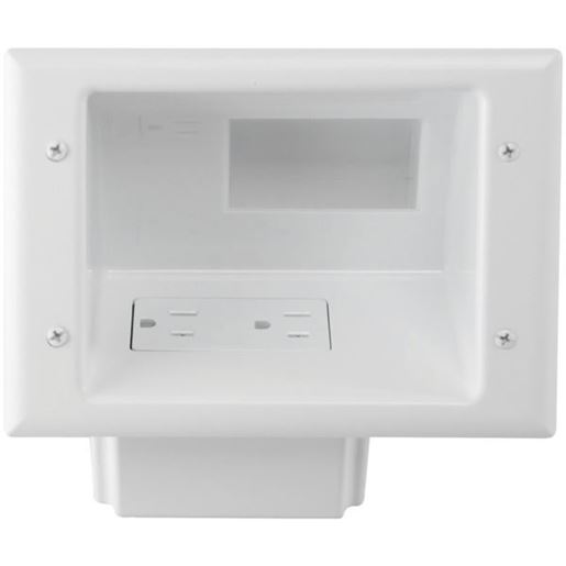 Picture of DataComm Electronics 45-0071-WH Recessed Low-Voltage Mid-Size Plate