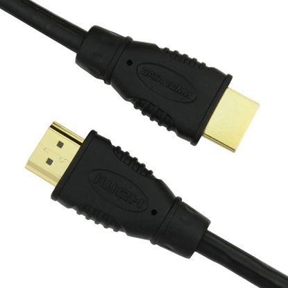 Picture of DataComm Electronics 46-1012-BK 10.2Gbps High-Speed HDMI Cable (12ft)