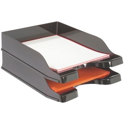 Picture of Deflecto 63904 Docutray Multidirectional Stacking Trays, 2 pk