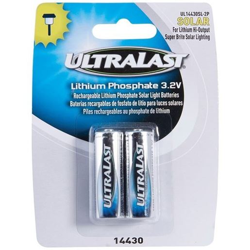 Picture of Ultralast UL14430SL-2P UL14430SL-2P 14430 Lithium Batteries for Solar Lighting, 2 pk