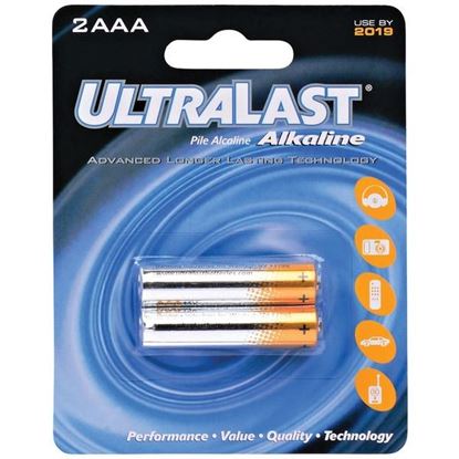 Picture of Ultralast ULA2AAA ULA2AAA AAA Alkaline Batteries, 2 pk