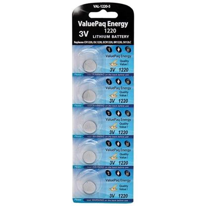 Picture of Dantona VAL-1220-5 ValuePaq Energy 1220 Lithium Coin Cell Batteries, 5 pk