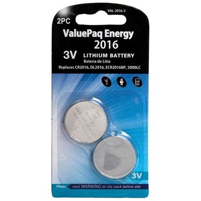 Picture of Dantona VAL-2016-2 ValuePaq Energy 2016 Lithium Coin Cell Batteries, 2 pk