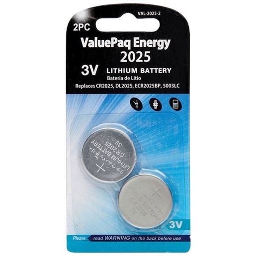 Picture of Dantona VAL-2025-2 ValuePaq Energy 2025 Lithium Coin Cell Batteries, 2 pk