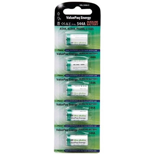 Picture of Dantona VAL-544A-5 ValuePaq Energy 544A Alkaline Cylindrical Cell Batteries, 5 pk