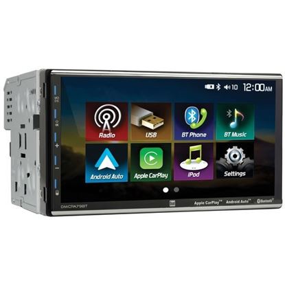 Picture of Dual DMCPA79BT 7-Inch Double-DIN In-Dash Mechless Receiver with Bluetooth, Apple CarPlay, and Android Auto
