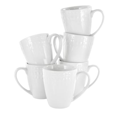 Picture of Elama Cara 6 Piece Porcelain Cup Set in White
