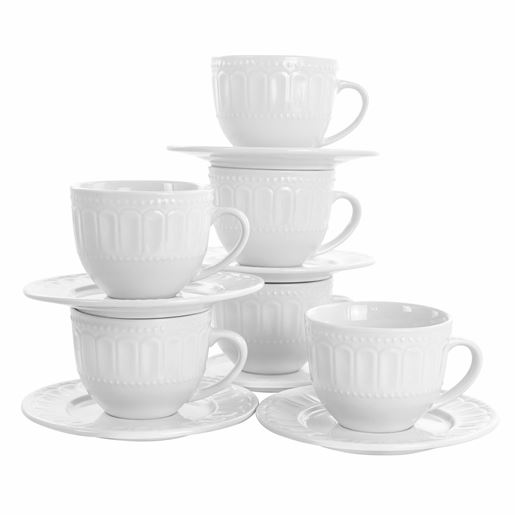 Picture of Elama Charlotte 6 Piece Mug Set in White