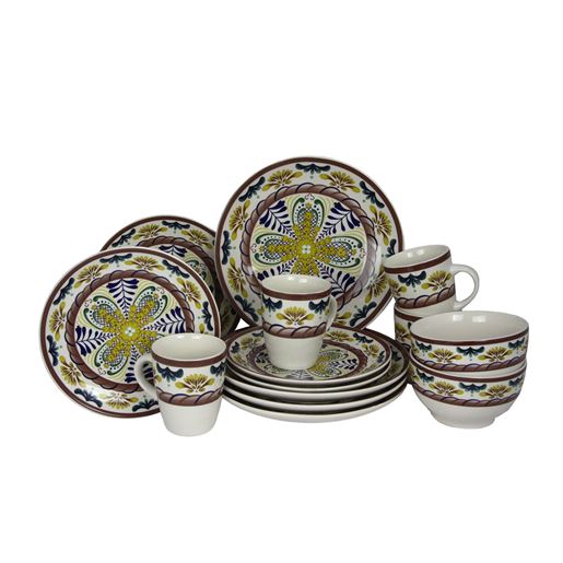 Picture of Elama Countryside Sunrise 16-Piece Stoneware Dinnerware Set