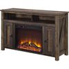 Picture of 50-inch TV Stand in Medium Brown Wood with 1,500 Watt Electric Fireplace