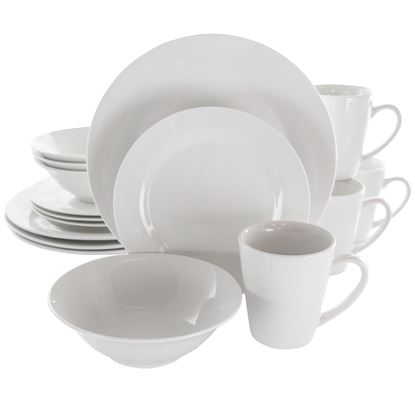 Picture of Elama Marshall 16 Piece Porcelain Dinnerware Set in White