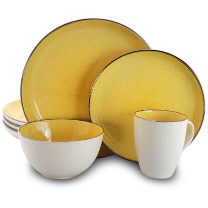 Picture of Elama Mellow-Yellow 16-Piece Dinnerware Set