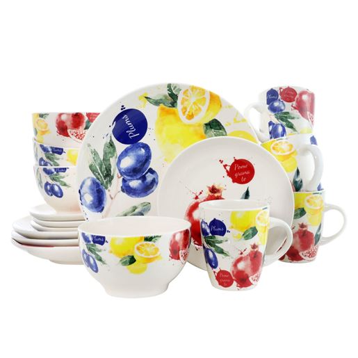 Picture of Elama's Tuscan Amore 16 Piece Luxury Dinnerware Set with Complete Place Settings for 4