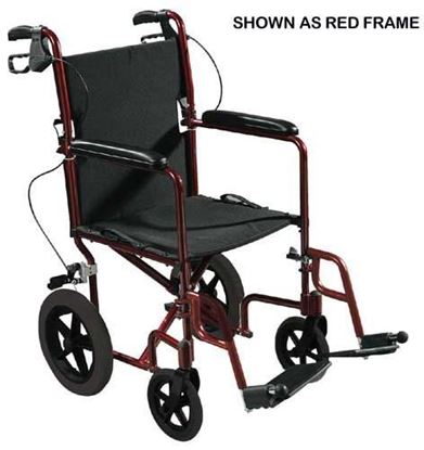 Picture of Expedition Aluminum Transport Chair w/Loop Locks  19  Blue