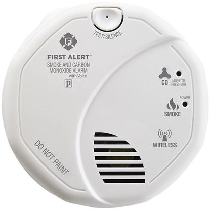 Picture of First Alert 1039839 Wireless Interconnected Smoke & Carbon Monoxide Alarm with Voice & Location