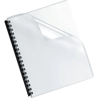 Picture of Fellowes 52311 Crystals Transparent PVC Binding Covers, 100 pk (Oversized)