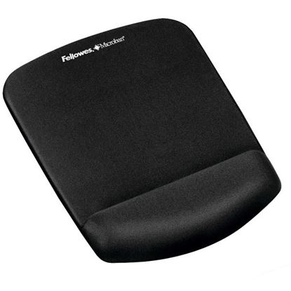 Picture of Fellowes 9252001 PlushTouch Mouse Pad Wrist Rest with FoamFusion (Black)