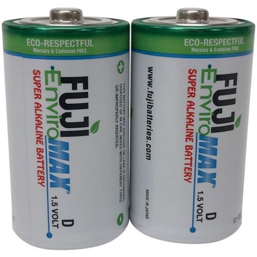 Picture of Fuji Batteries 4100BP2 EnviroMax D Super Alkaline Batteries, 2 pk