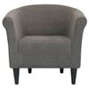 Picture of Graphite Grey Modern Classic Upholstered Accent Arm Chair Club Chair