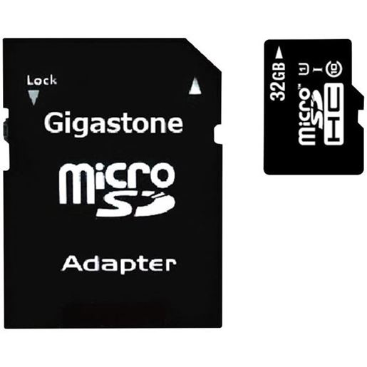 Picture of Gigastone GS-2IN1600X32GB-R Prime Series microSD Card with Adapter (32 GB)